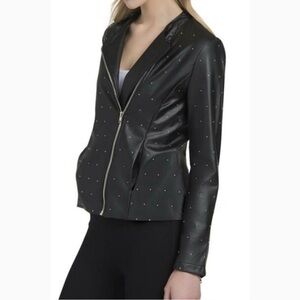 LYSSÉ studded vegan leather jacket